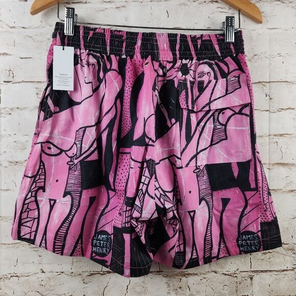 Swiminista x James Peter Henry Boardshorts in Beach Activities Print Medium NWT - Picture 2 of 5